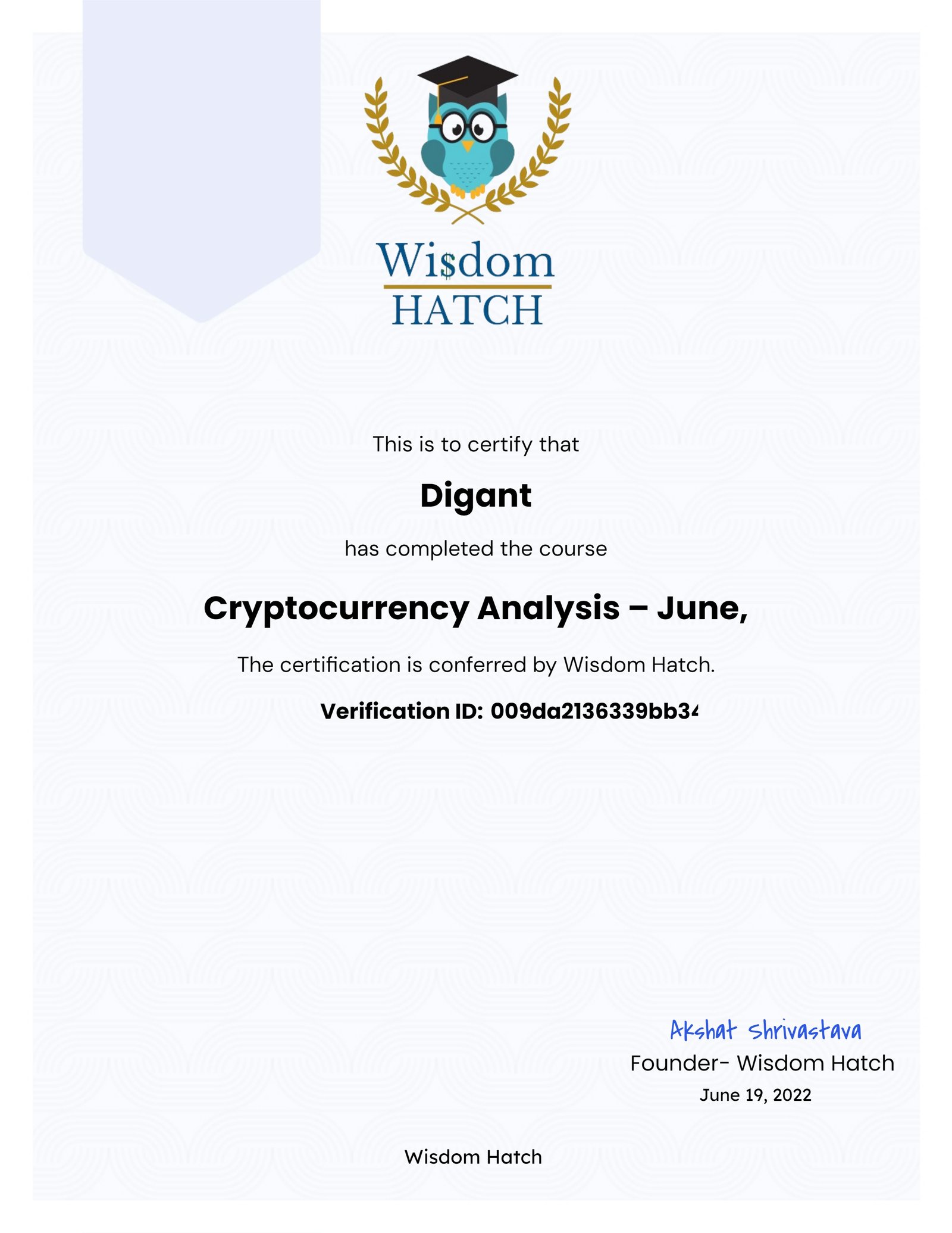Cryptocurrency Analysis – June, 2022 Batch